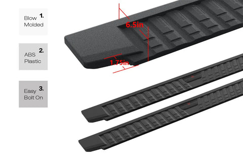 3" Side Step Nerf Bars For 99-16 Ford F250/350/450/550 Super Duty Crew Cab – Black, Gloss Finish