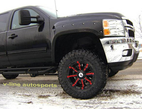 2007-2013 SILVERADO short bed: Truck-Lined Pocket Style FENDER FLARES