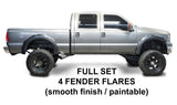 1999-2007 FORD F-250 SUPERDUTY: Truck-Lined Pocket Style FENDER FLARES